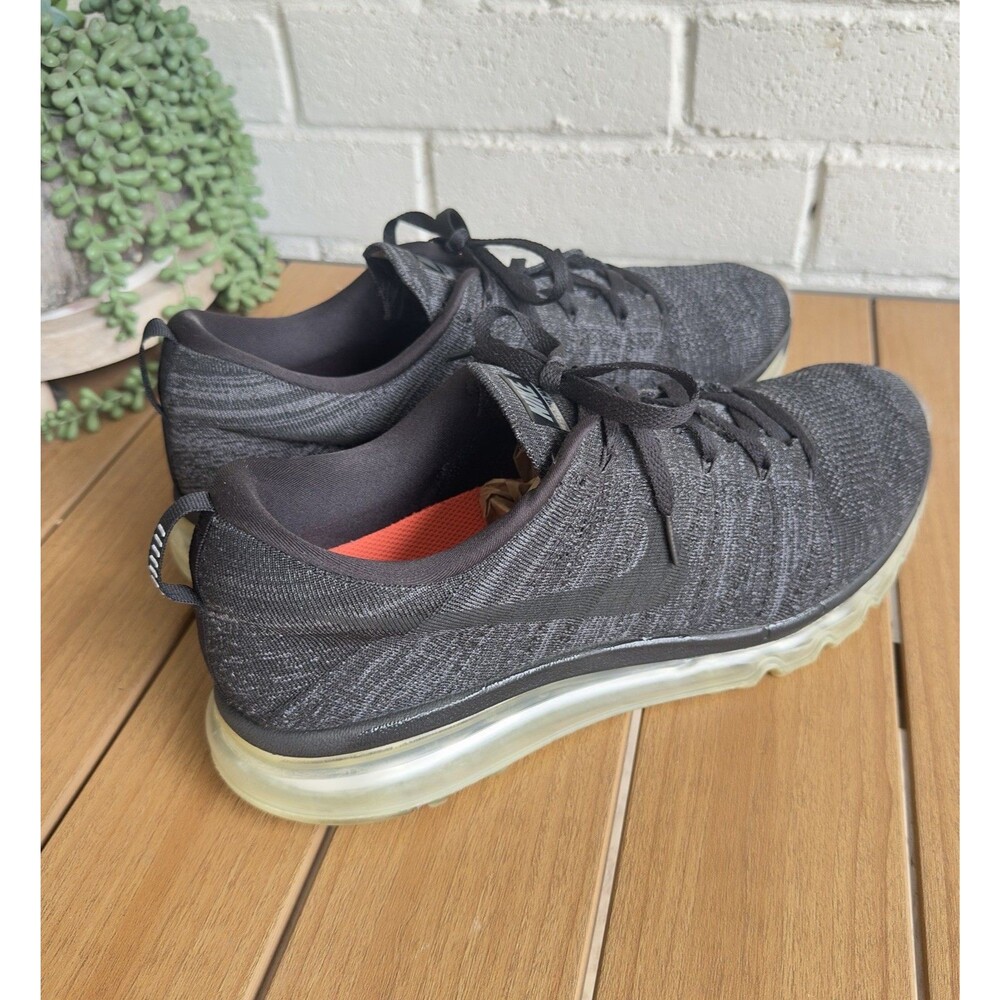Nike Flyknit Air Max 620469-010 Men 13 Running Shoes Anthracite Athletic Sneaker